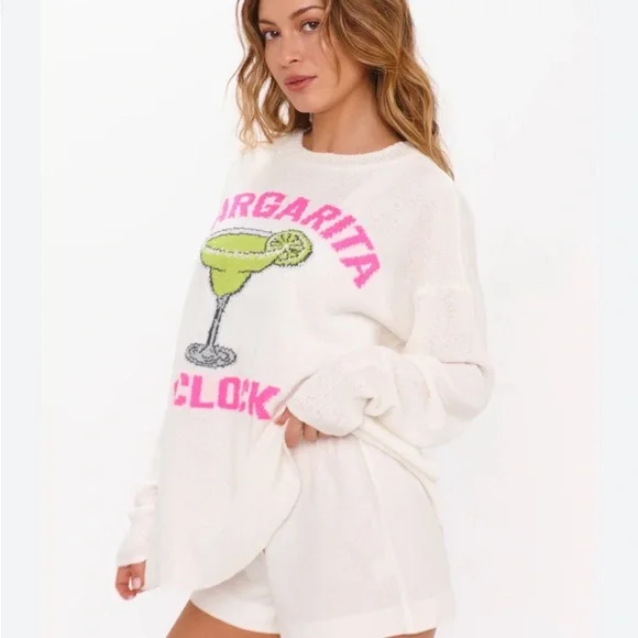 NWT Show Me Your MuMu White Margarita Graphic Sweater M - Picture 5 of 6